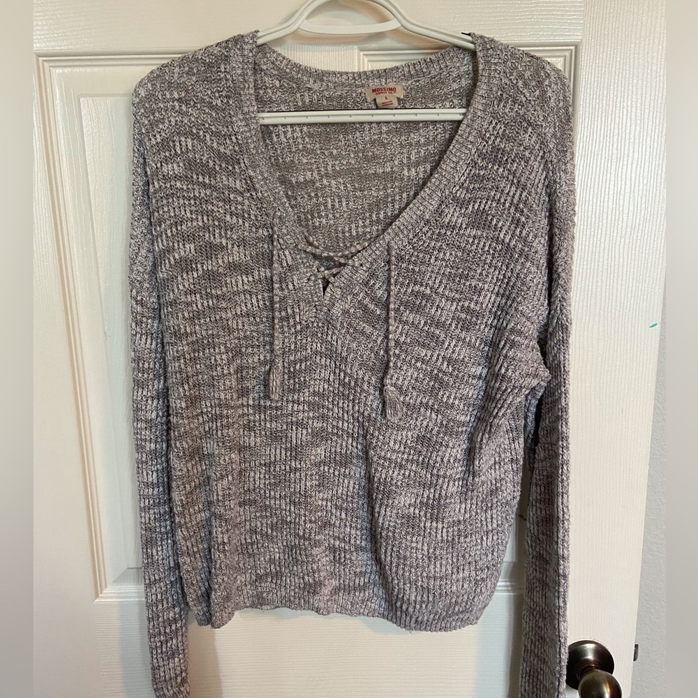 Mossimo sz Lg comfy gray knit sweater